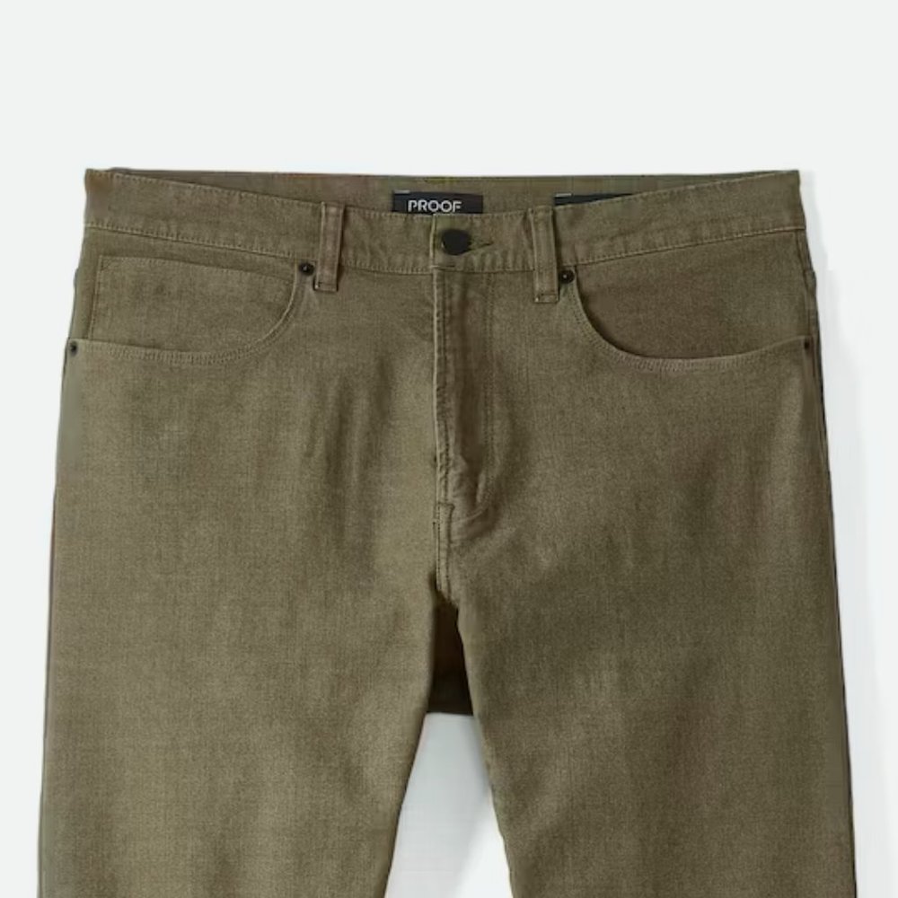 Huckberry Proof Premium Jeans (Olive) - Slim fit